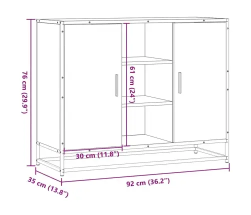Puhvetkapp Suitsutamm 92X35X76 Cm Engineered Wood
