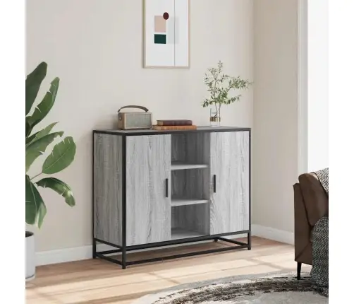 Kumode, Pelēka Ozolkoka, 92X35X76 Cm, Inženierijas Koks Vidaxl