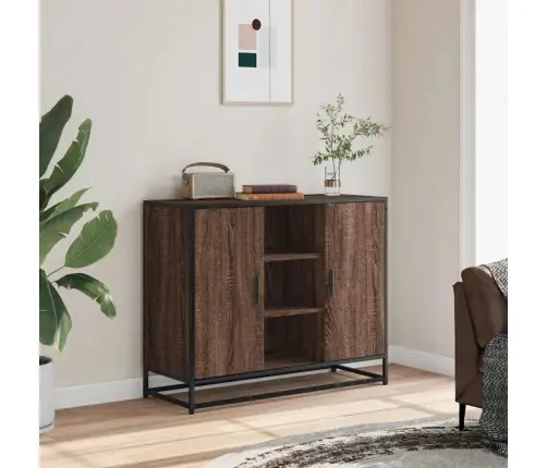 Kumode, Ozolkoka Krāsa, 92X35X76 Cm, Inženierijas Koks Vidaxl