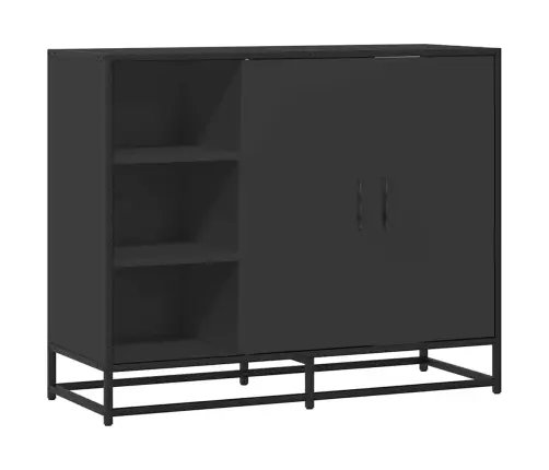 Kumode, Melna, 92X35X76 Cm, Inženierijas Koks Vidaxl