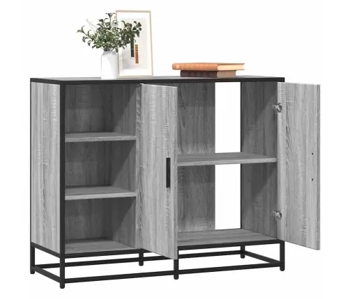 Kumode, Pelēka Ozolkoka, 92X35X76 Cm, Inženierijas Koks Vidaxl Kumode, Pelēka Ozolkoka, 92X35X76 Cm, Inženierijas Koks Vidaxl