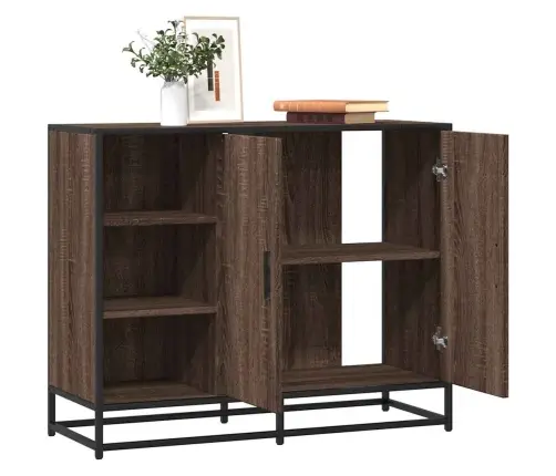 Kumode, Ozolkoka Krāsa, 92X35X76 Cm, Inženierijas Koks Vidaxl