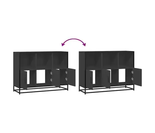 Kumode, Melns, 100X35X76 Cm, Inženierijas Koks Vidaxl