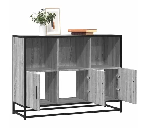 Kumode, Pelēka Ozolkoka, 100X35X76 Cm, Inženierijas Koks Vidaxl