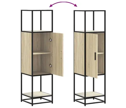 Augstā Dēlis Sonoma Ozols 35,5X35X139 Cm Inženierijas Koks Vidaxl