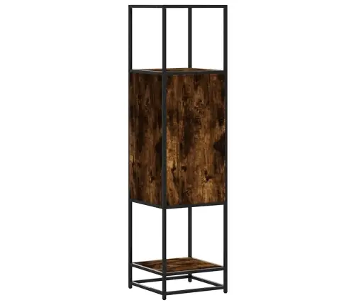 Highboard Rūkytas Ąžuolas 35,5X35X139 Cm Mediena Ir Metalas Highboard Rūkytas Ąžuolas 35,5X35X139 Cm Mediena Ir Metalas