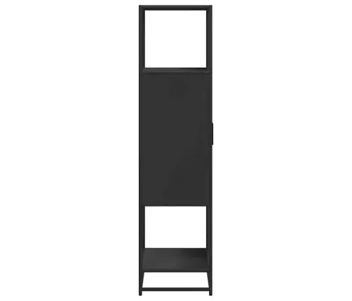 Augstais Skapītis Melns 68X35X139 Cm Inženierijas Koks Metāls Vidaxl