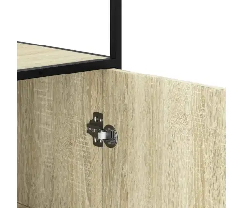 Augstā Dēlis Sonoma Ozols 68X35X139 Cm Inženierijas Koks Metāls Vidaxl Augstā Dēlis Sonoma Ozols 68X35X139 Cm Inženierijas Koks Metāls Vidaxl