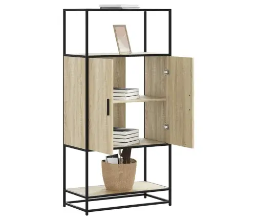 Augstā Dēlis Sonoma Ozols 68X35X139 Cm Inženierijas Koks Metāls Vidaxl Augstā Dēlis Sonoma Ozols 68X35X139 Cm Inženierijas Koks Metāls Vidaxl