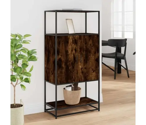 Augstā Dēlis Ozola Krāsa 68X35X139 Cm Inženierijas Koks Metāls Vidaxl