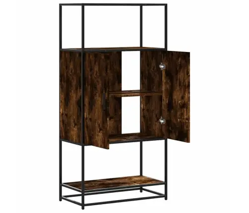 Augstā Dēlis Ozola Krāsa 68X35X139 Cm Inženierijas Koks Metāls Vidaxl