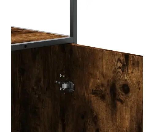 Augstā Dēlis Ozola Krāsa 68X35X139 Cm Inženierijas Koks Metāls Vidaxl