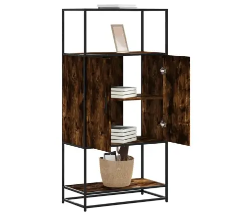 Augstā Dēlis Ozola Krāsa 68X35X139 Cm Inženierijas Koks Metāls Vidaxl