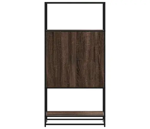 Highboard Rudas Ąžuolas 68X35X139 Cm Mediena Ir Metalas Highboard Rudas Ąžuolas 68X35X139 Cm Mediena Ir Metalas