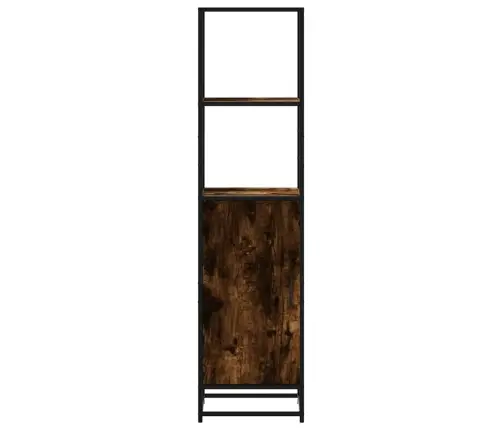 Highboard Rūkytas Ąžuolas 35,5X35X139 Cm Mediena Ir Metalas