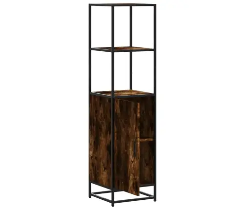 Highboard Rūkytas Ąžuolas 35,5X35X139 Cm Mediena Ir Metalas