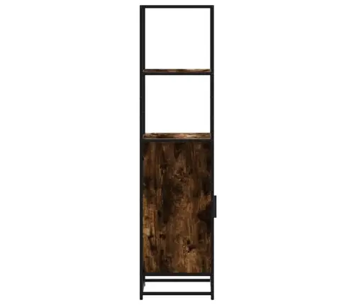Highboard Rūkytas Ąžuolas 35,5X35X139 Cm Mediena Ir Metalas