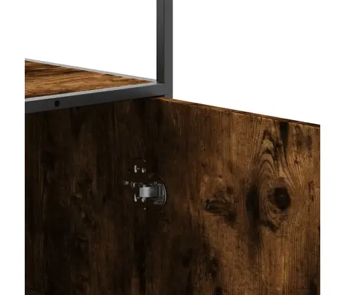 Highboard Rūkytas Ąžuolas 35,5X35X139 Cm Mediena Ir Metalas