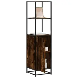 Highboard Rūkytas Ąžuolas 35,5X35X139 Cm Mediena Ir Metalas