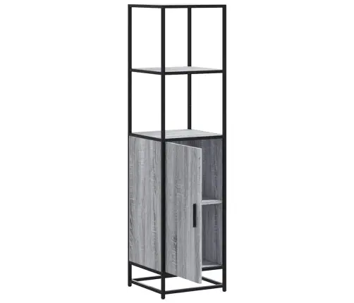 Highboard Gray Sonoma Inžinerinis Medis Ir Metalas