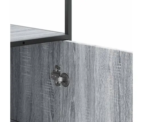 Highboard Gray Sonoma Inžinerinis Medis Ir Metalas