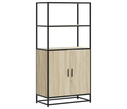 Aukšta Lenta Sonoma Ąžuolas 68X35X139 Cm Mediena Ir Metalas