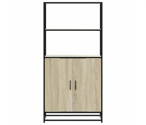 Aukšta Lenta Sonoma Ąžuolas 68X35X139 Cm Mediena Ir Metalas