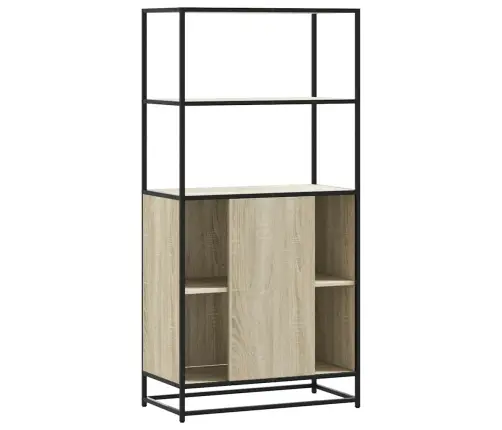 Aukšta Lenta Sonoma Ąžuolas 68X35X139 Cm Mediena Ir Metalas