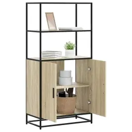 Aukšta Lenta Sonoma Ąžuolas 68X35X139 Cm Mediena Ir Metalas