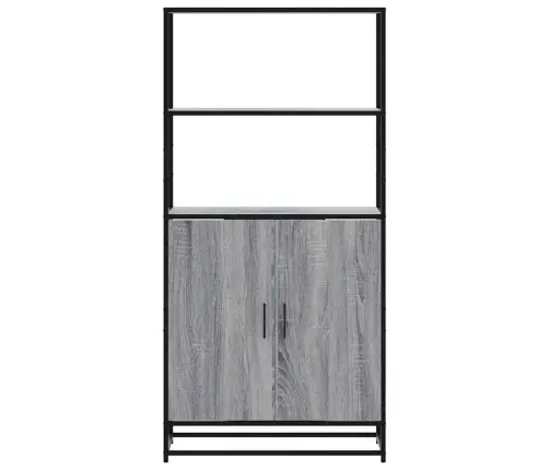 Highboard Grey Sonoma 68X35X139 Cm Engineered Wood And Metal Vidaxl