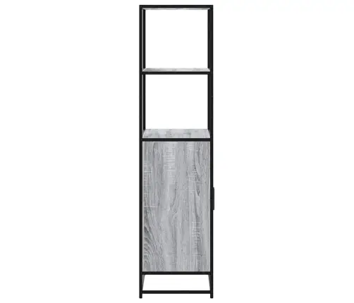 Highboard Grey Sonoma 68X35X139 Cm Engineered Wood And Metal Vidaxl