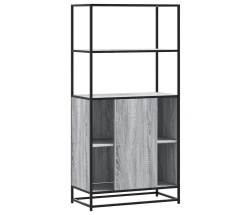 Highboard Grey Sonoma 68X35X139 Cm Engineered Wood And Metal Vidaxl