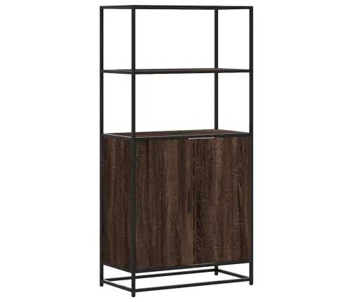 Augstā Dēlis Ozola Krāsa 68X35X139 Cm Inženierijas Koks Metāls Vidaxl