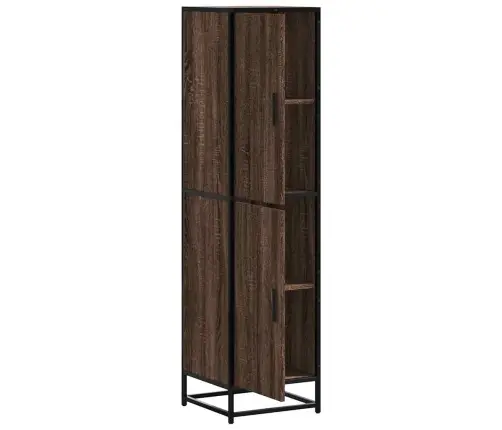 Highboard Pruun Tamm 35,5X35X139 Cm Engineered Wood And Metal