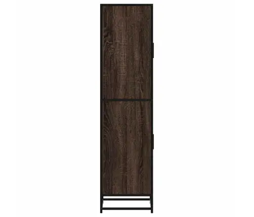 Highboard Pruun Tamm 35,5X35X139 Cm Engineered Wood And Metal