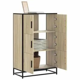 Augstā Dēlis Sonoma Ozols 68X35X106,5 Cm Inženierijas Koks Vidaxl