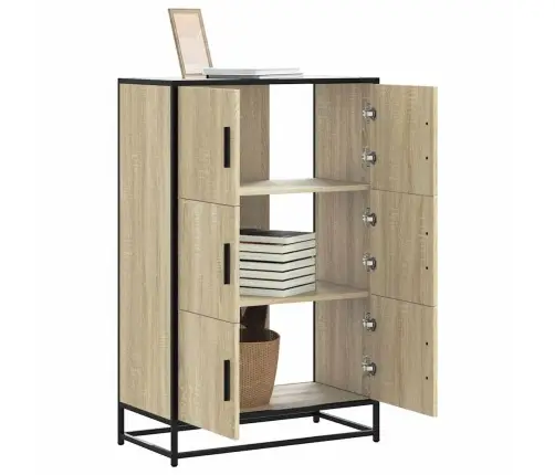 Highboard Sonoma Tamm 68X35X106,5 Cm Inseneritud Puit Ja Metall