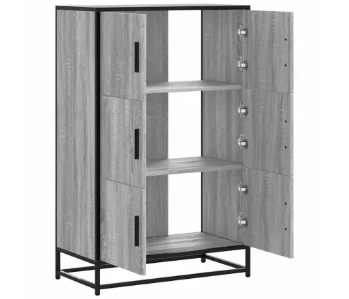 Highboard Grey Sonoma 68X35X106,5 Cm Engineered Wood And Metal Vidaxl Highboard Grey Sonoma 68X35X106,5 Cm Engineered Wood And Metal Vidaxl