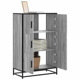 Highboard Grey Sonoma 68X35X106,5 Cm Engineered Wood And Metal Vidaxl