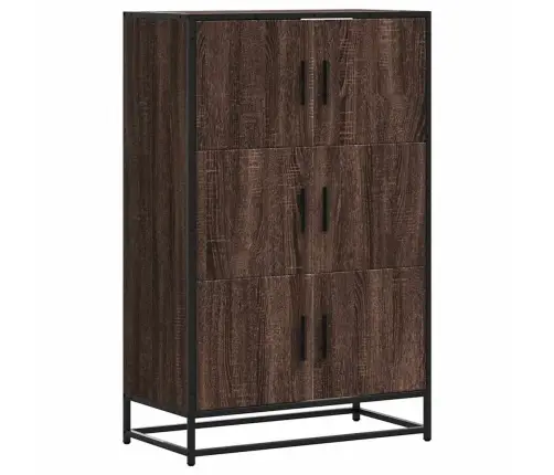 Highboard Rudas Ąžuolas 68X35X106,5 Cm Mediena Ir Metalas