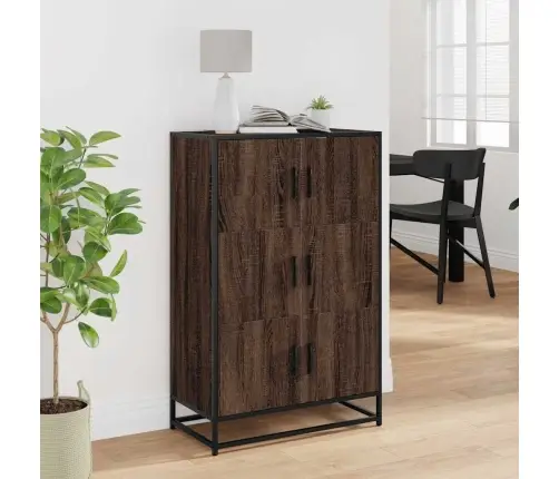 Highboard Rudas Ąžuolas 68X35X106,5 Cm Mediena Ir Metalas