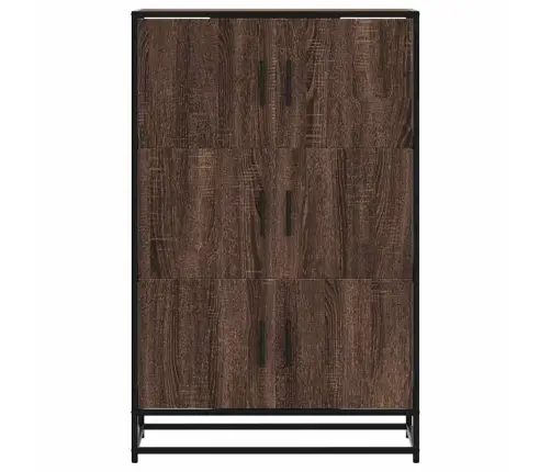 Highboard Rudas Ąžuolas 68X35X106,5 Cm Mediena Ir Metalas