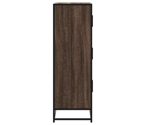 Highboard Rudas Ąžuolas 68X35X106,5 Cm Mediena Ir Metalas