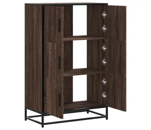 Highboard Rudas Ąžuolas 68X35X106,5 Cm Mediena Ir Metalas