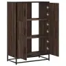Highboard Rudas Ąžuolas 68X35X106,5 Cm Mediena Ir Metalas