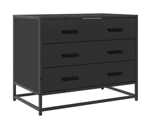 Stalčių Spintelė Juoda 70X41X56 Cm Inžinierinė Mediena