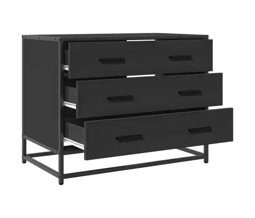 Stalčių Spintelė Juoda 70X41X56 Cm Inžinierinė Mediena