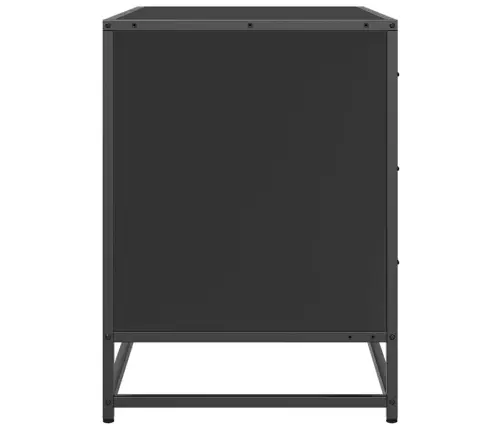 Stalčių Spintelė Juoda 70X41X56 Cm Inžinierinė Mediena