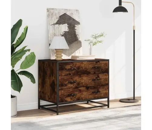 Stalčių Spintelė Rūkytas Ąžuolas 70X41X56 Cm Inžinerinė Mediena