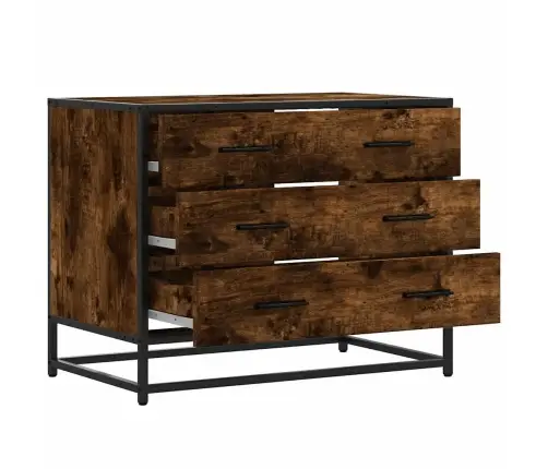 Stalčių Spintelė Rūkytas Ąžuolas 70X41X56 Cm Inžinerinė Mediena